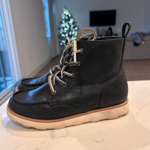 Cat & Jack Black Boots with Tan Soles